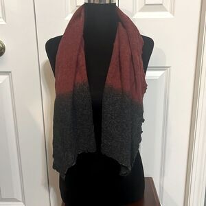 Pistil Wool Blend Burgundy Grey Ombré Scarf Wrap Cover India
